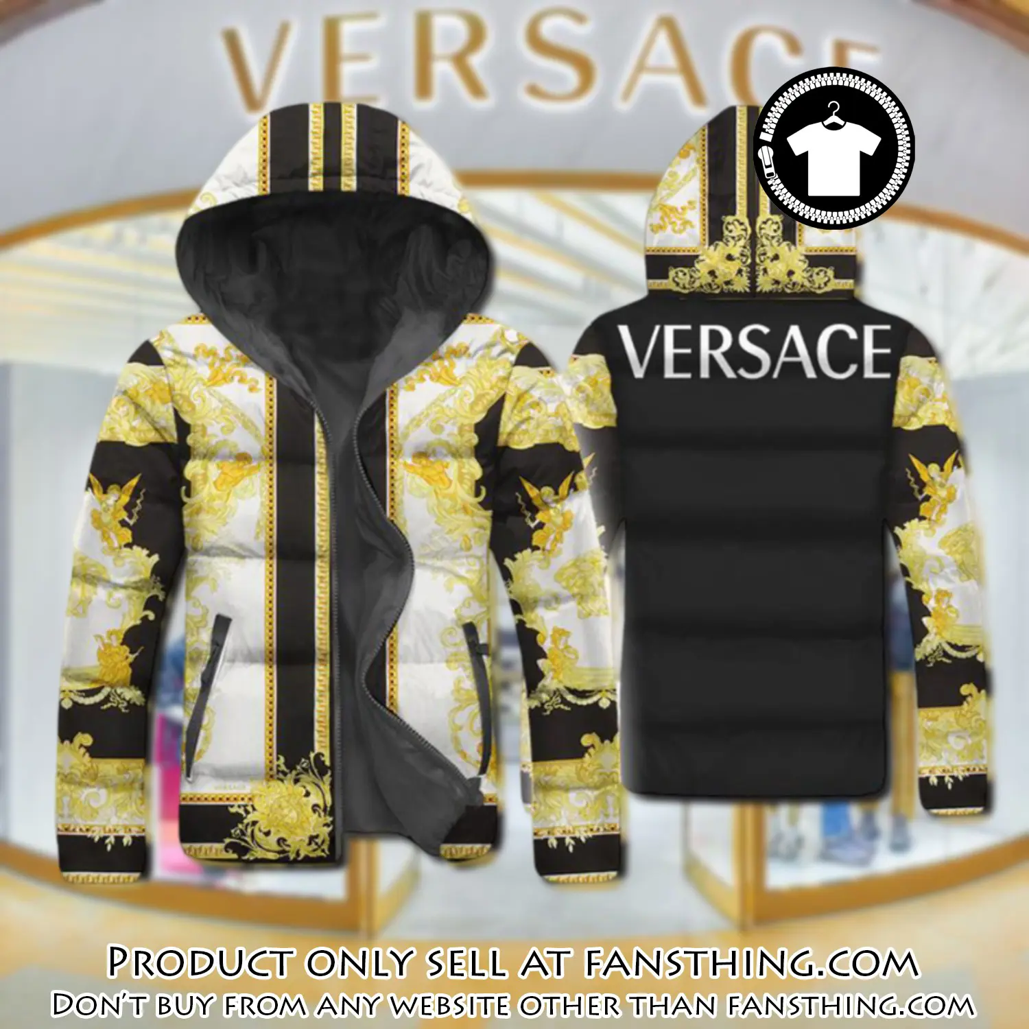 Versace downfilled coat ultralight down jacket outdoor jacket warm outwear dfj1023 fst0254466